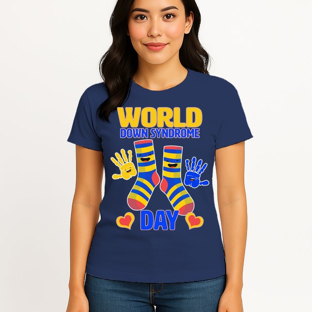 World Down Syndrome Day Socks & Hands Womens T-Shirt