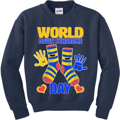 World Down Syndrome Day Socks & Hands Kids Sweatshirt