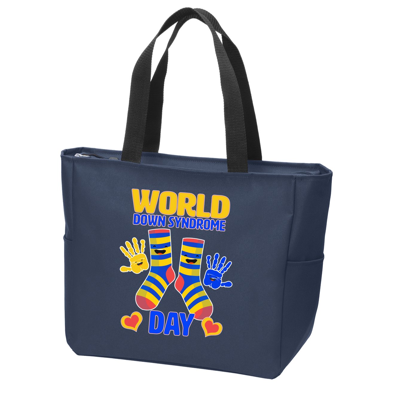 World Down Syndrome Day Socks & Hands Zip Tote Bag