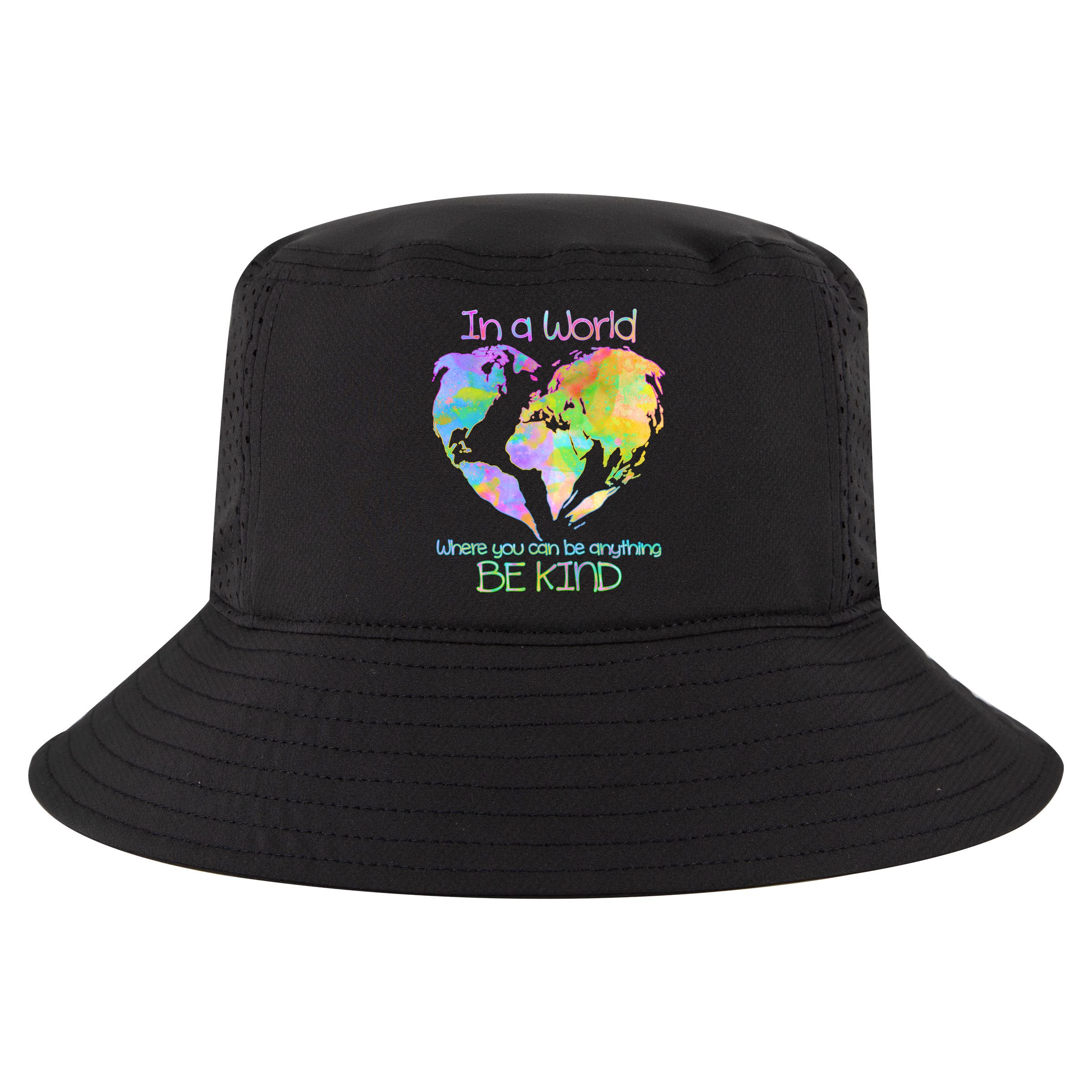 World Full Of Love Be Kind Cool Comfort Performance Bucket Hat
