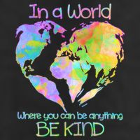 World Full Of Love Be Kind Cool Comfort Performance Bucket Hat