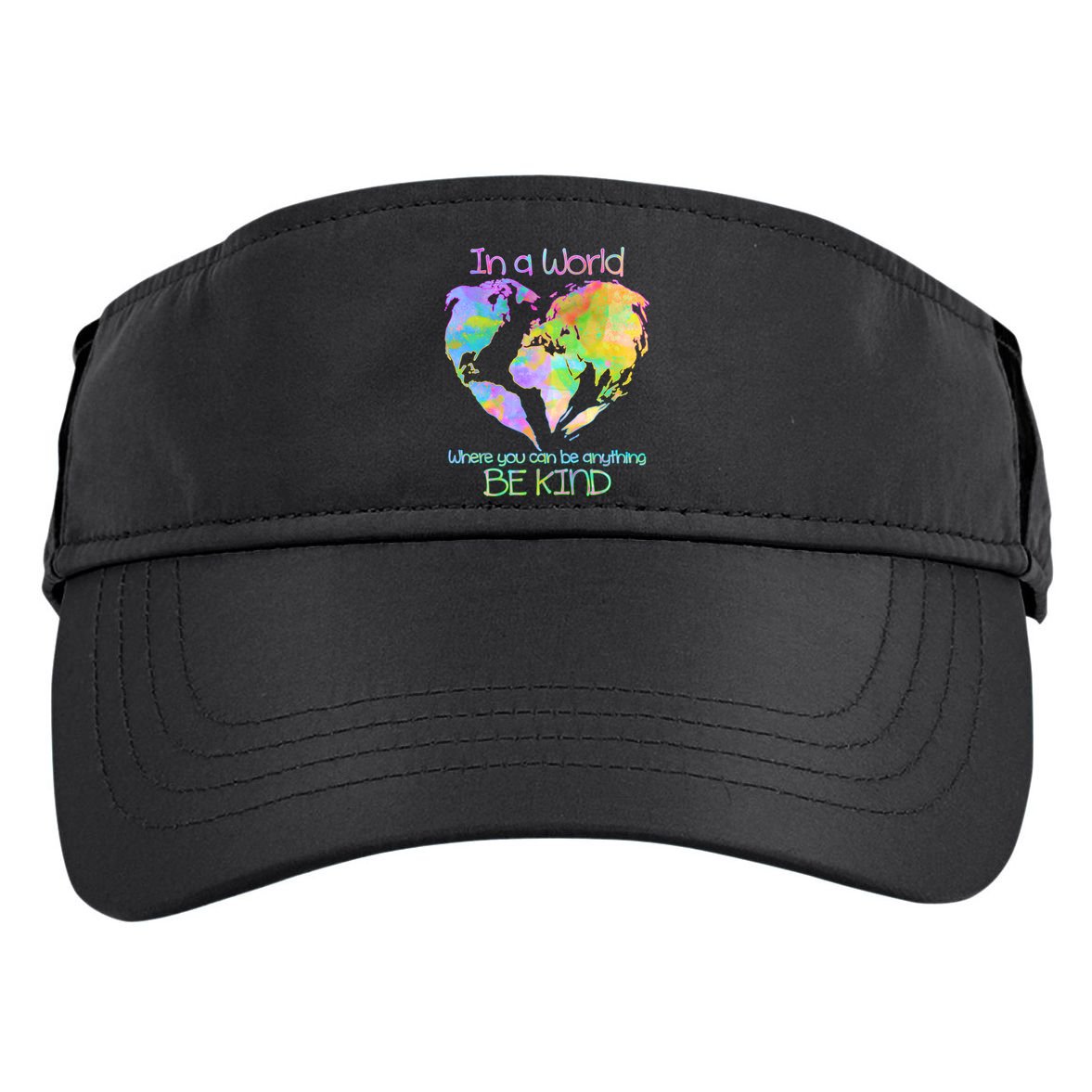 World Full Of Love Be Kind Adult Drive Performance Visor