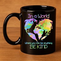 World Full Of Love Be Kind 11oz C Handle Ceramic Mug