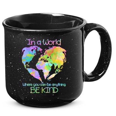 World Full Of Love Be Kind 15oz Campfire Ceramic Mug