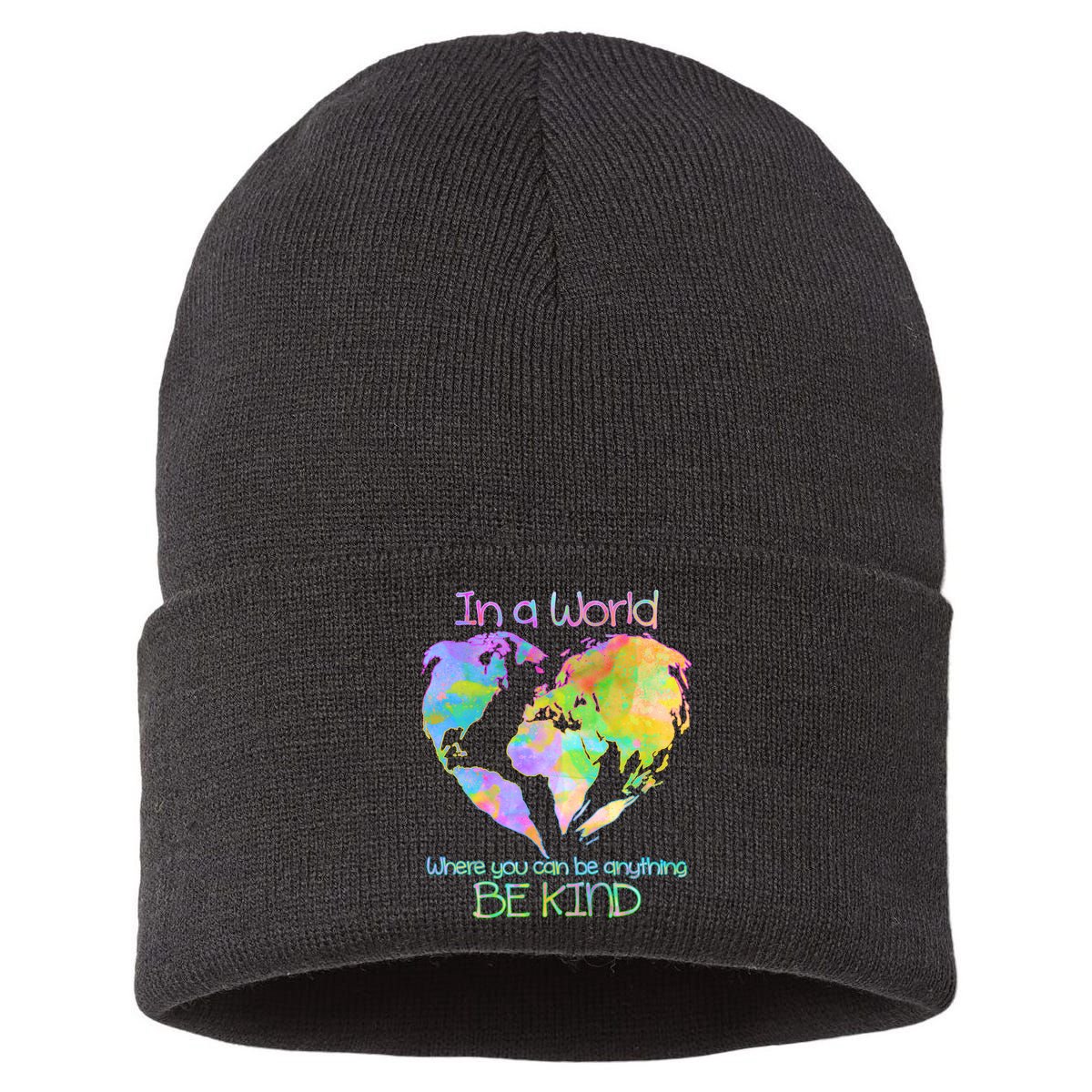 World Full Of Love Be Kind Sustainable Knit Beanie