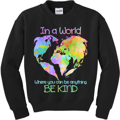 World Full Of Love Be Kind Kids Sweatshirt
