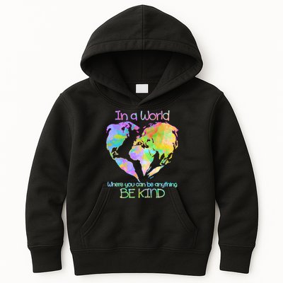 World Full Of Love Be Kind Kids Hoodie