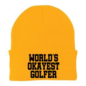 World Okayest Golfer Knit Cap Winter Beanie