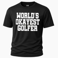 World Okayest Golfer Cooling Performance Crew T-Shirt