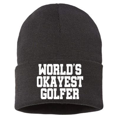World Okayest Golfer Sustainable Knit Beanie