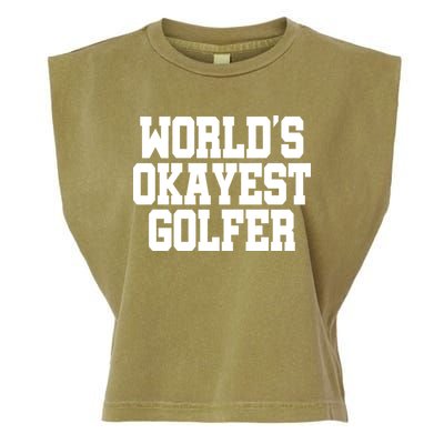 World Okayest Golfer Garment-Dyed Women's Muscle Tee