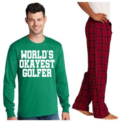 World Okayest Golfer Long Sleeve Pajama Set