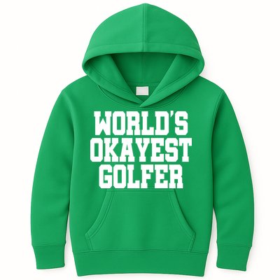 World Okayest Golfer Kids Hoodie