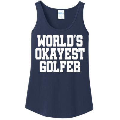 World Okayest Golfer Ladies Essential Tank