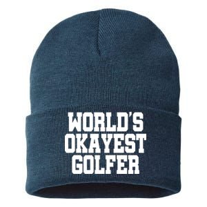 World Okayest Golfer Sustainable Knit Beanie