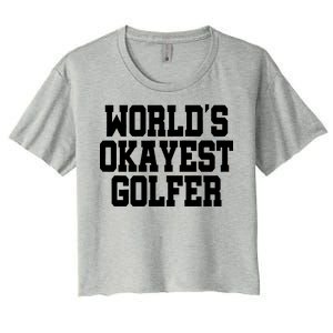 World Okayest Golfer Women's Crop Top Tee