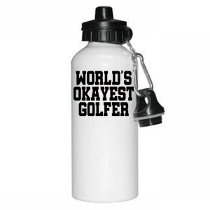 World Okayest Golfer Aluminum Water Bottle