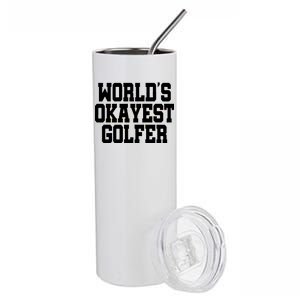 World Okayest Golfer Stainless Steel Tumbler