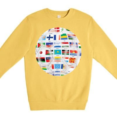 World Soccer Ball Premium Crewneck Sweatshirt