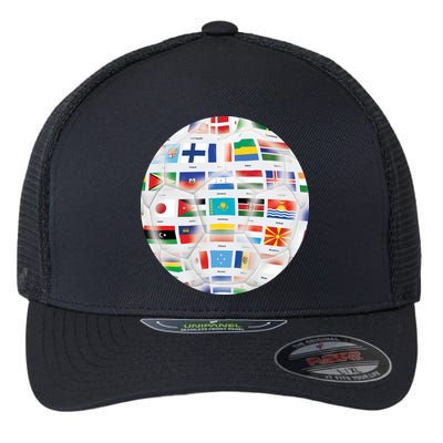 World Soccer Ball Flexfit Unipanel Trucker Cap