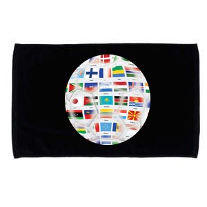 World Soccer Ball Microfiber Hand Towel