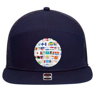 World Soccer Ball 7 Panel Mesh Trucker Snapback Hat