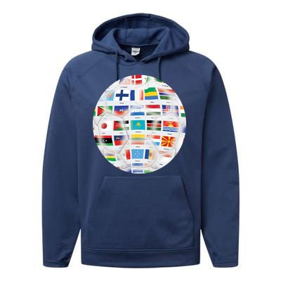 World Soccer Ball Performance Fleece Hoodie