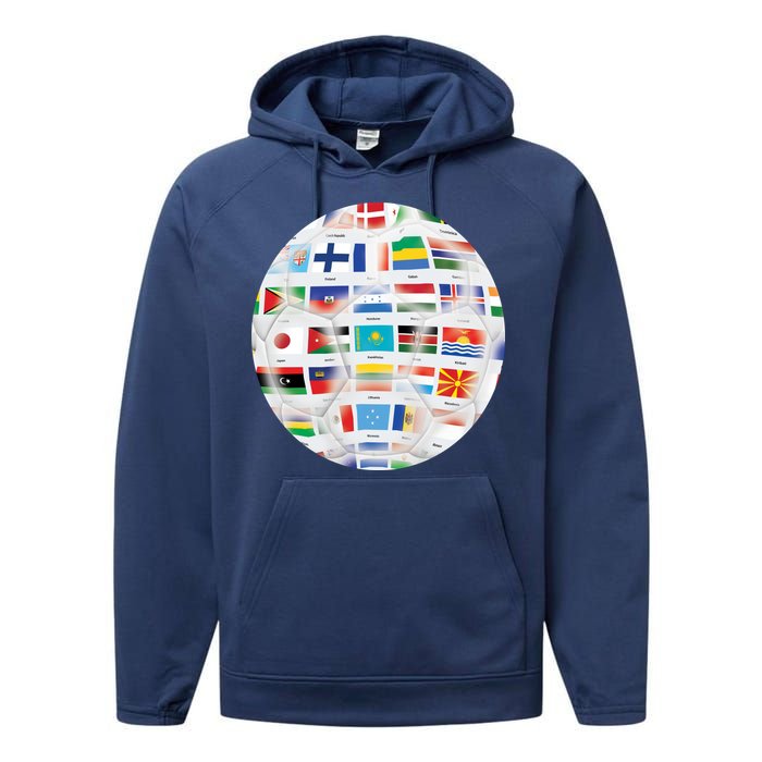 World Soccer Ball Performance Fleece Hoodie