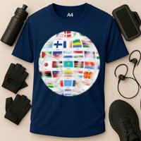 World Soccer Ball Cooling Performance Crew T-Shirt