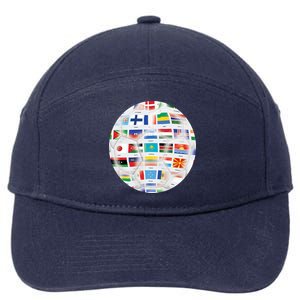 World Soccer Ball 7-Panel Snapback Hat