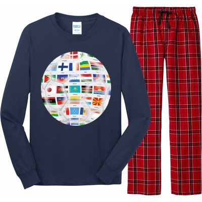 World Soccer Ball Long Sleeve Pajama Set