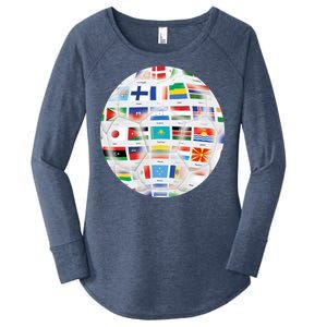 World Soccer Ball Women's Perfect Tri Tunic Long Sleeve Shirt