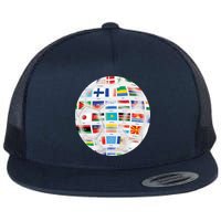 World Soccer Ball Flat Bill Trucker Hat