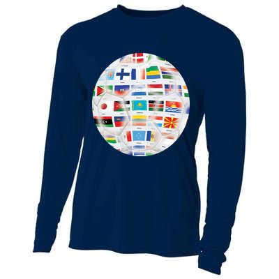 World Soccer Ball Cooling Performance Long Sleeve Crew