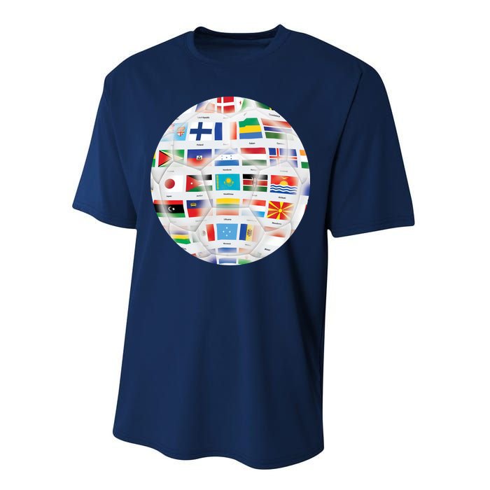 World Soccer Ball Performance Sprint T-Shirt