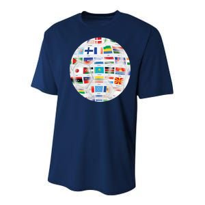 World Soccer Ball Youth Performance Sprint T-Shirt