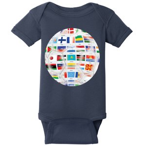 World Soccer Ball Baby Bodysuit