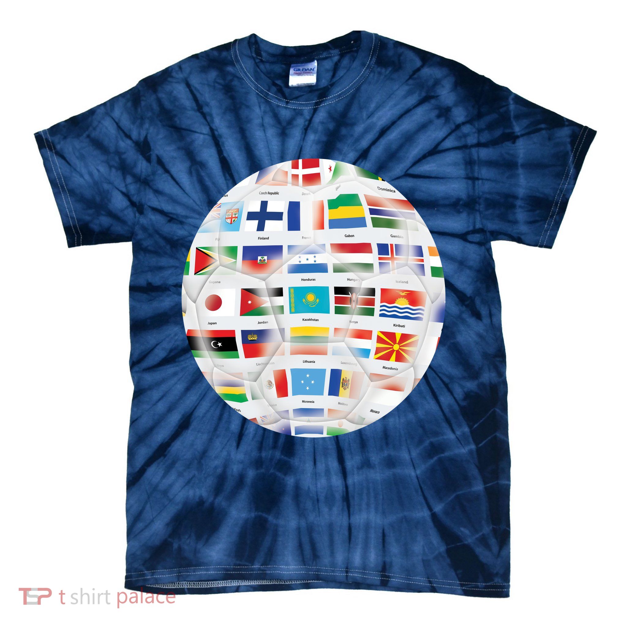 World Soccer Ball Tie-Dye T-Shirt