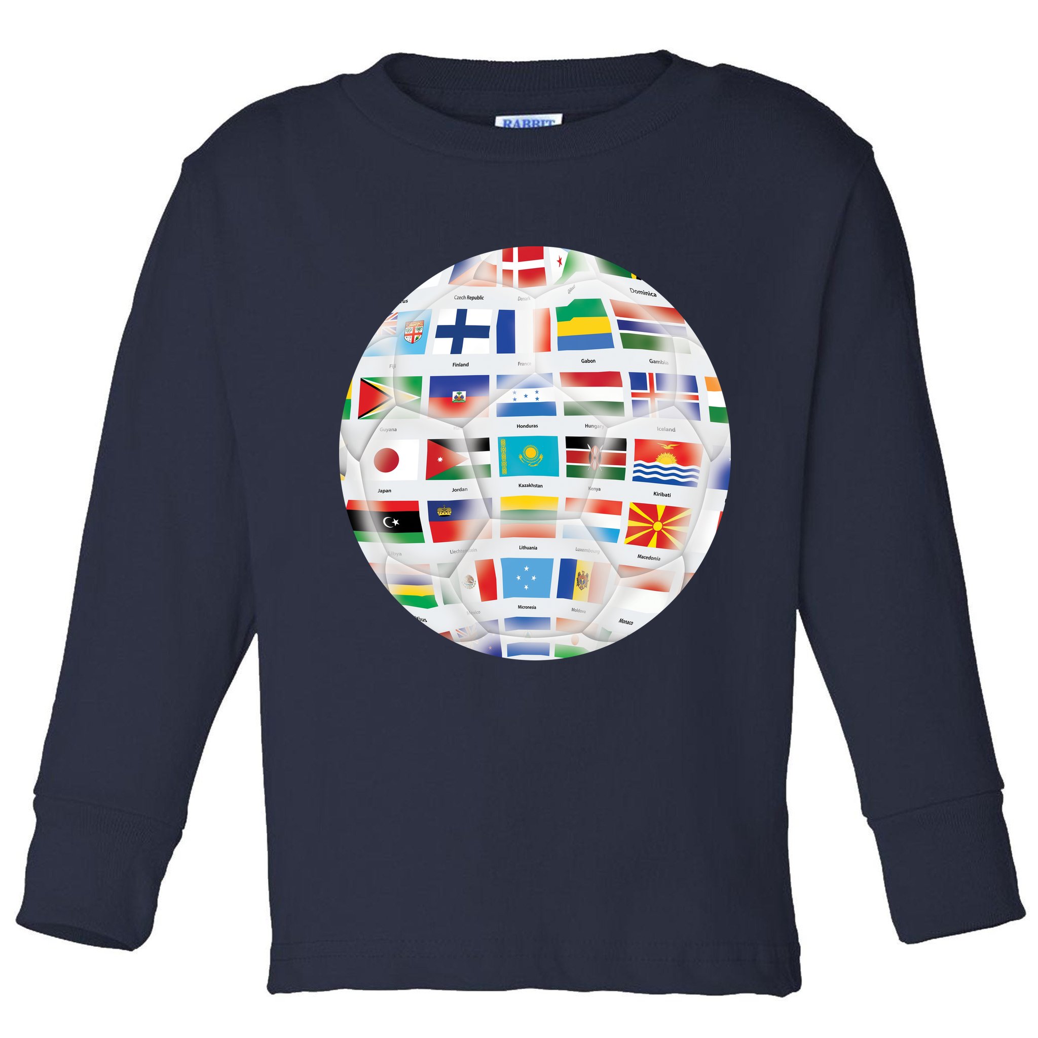 World Soccer Ball Toddler Long Sleeve Shirt