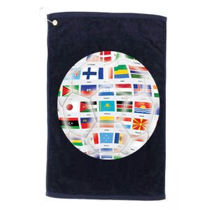 World Soccer Ball Platinum Collection Golf Towel