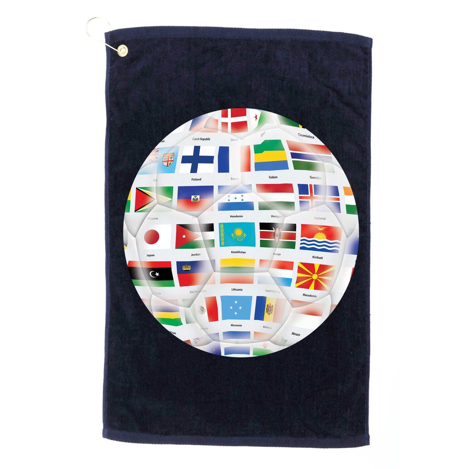World Soccer Ball Golf Towel