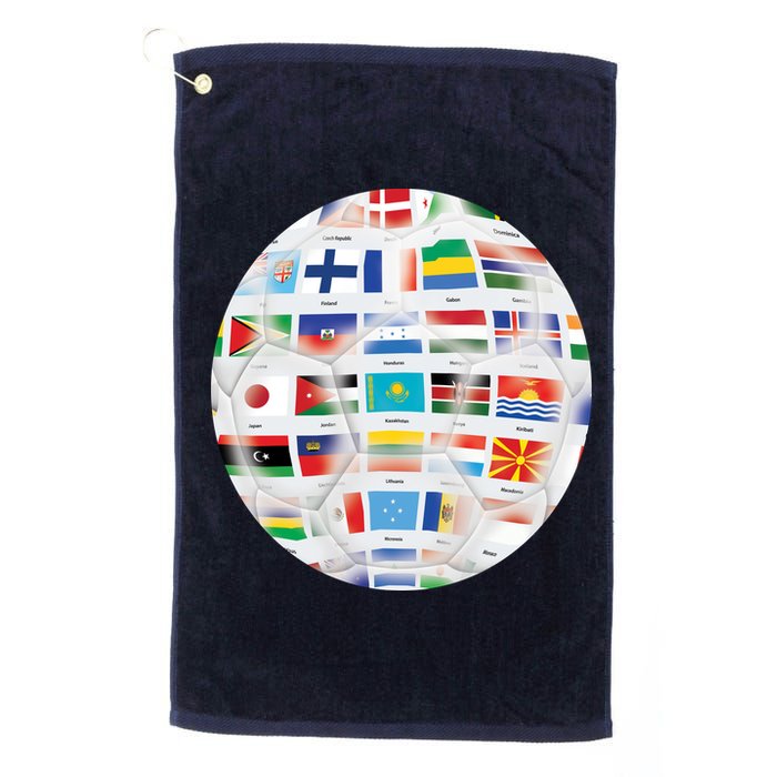 World Soccer Ball Platinum Collection Golf Towel