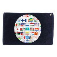 World Soccer Ball Grommeted Golf Towel