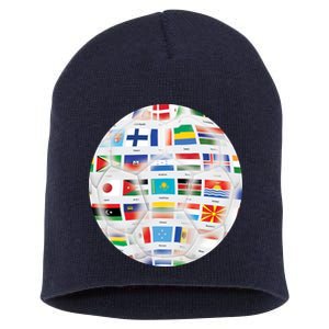 World Soccer Ball Short Acrylic Beanie