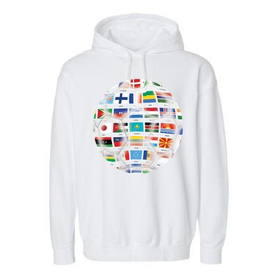 World Soccer Ball Garment-Dyed Fleece Hoodie