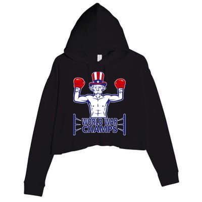 World War Champs Uncle Sam Crop Fleece Hoodie