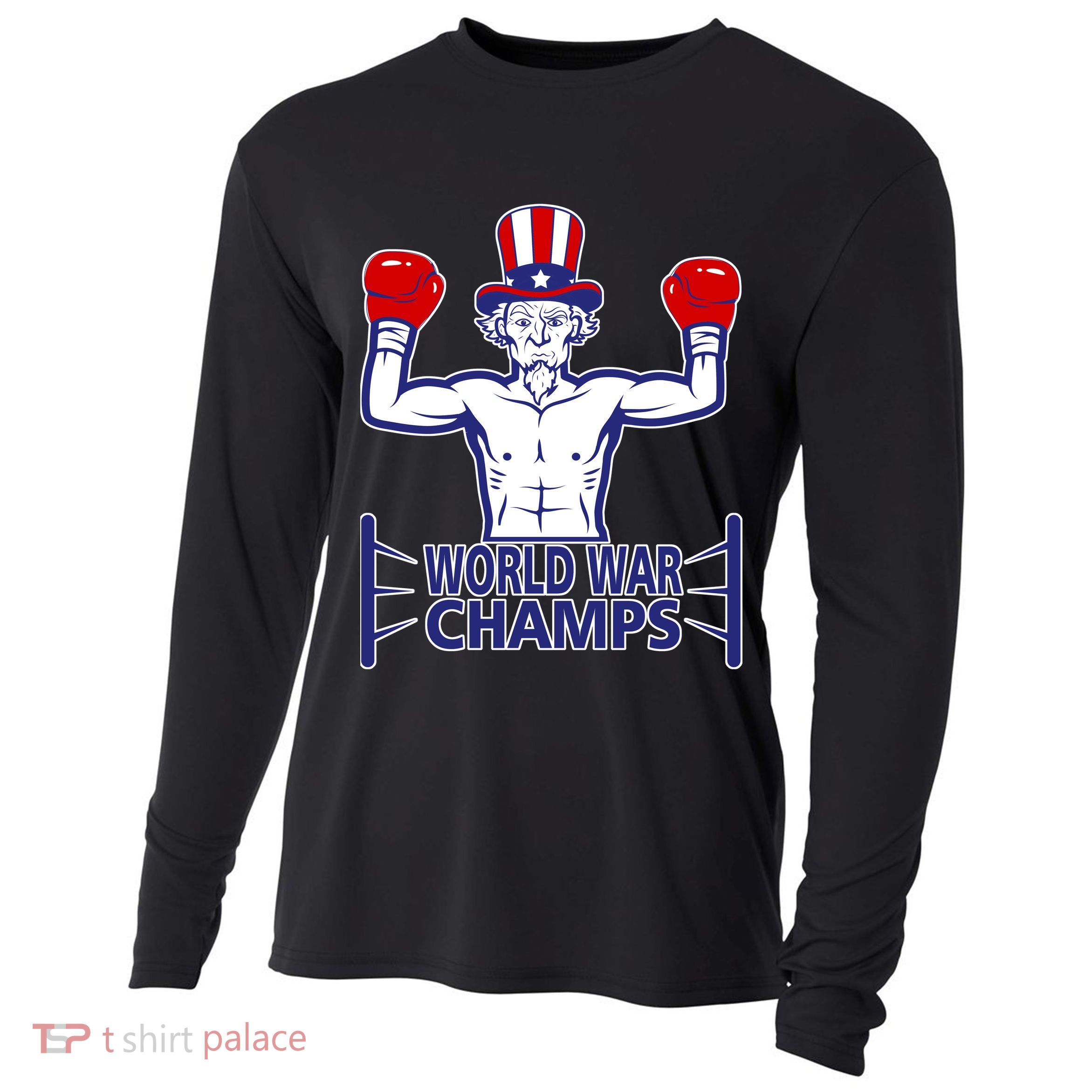 World War Champs Uncle Sam Cooling Performance Long Sleeve Crew