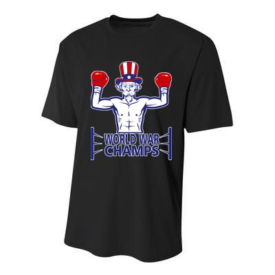 World War Champs Uncle Sam Youth Performance Sprint T-Shirt