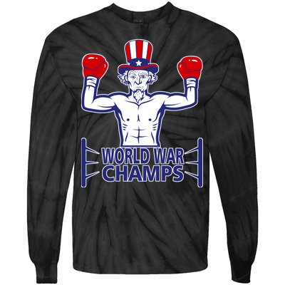 World War Champs Uncle Sam Tie-Dye Long Sleeve Shirt