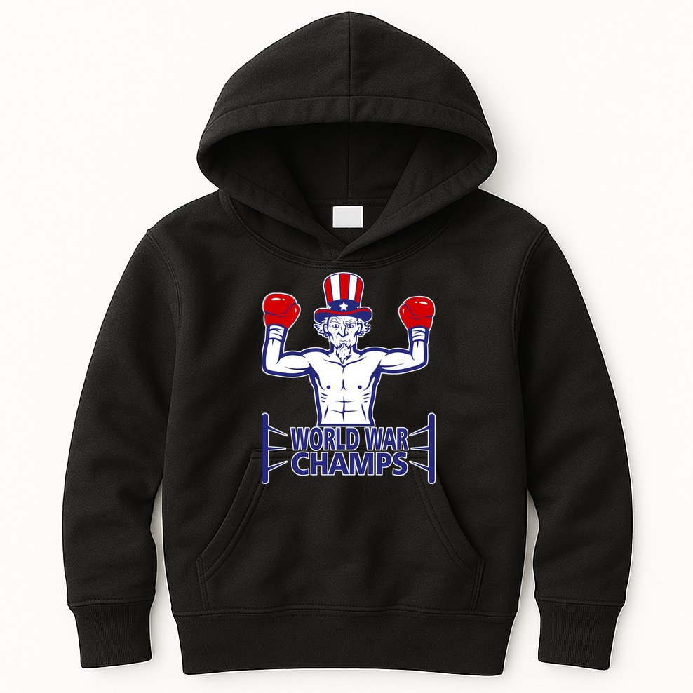 World War Champs Uncle Sam Kids Hoodie